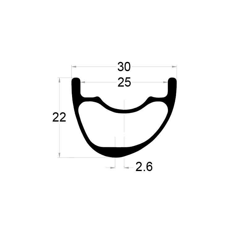 XC925 MTB rims cross section